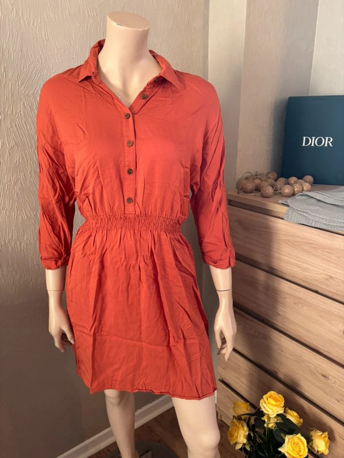 Robe fluide orange