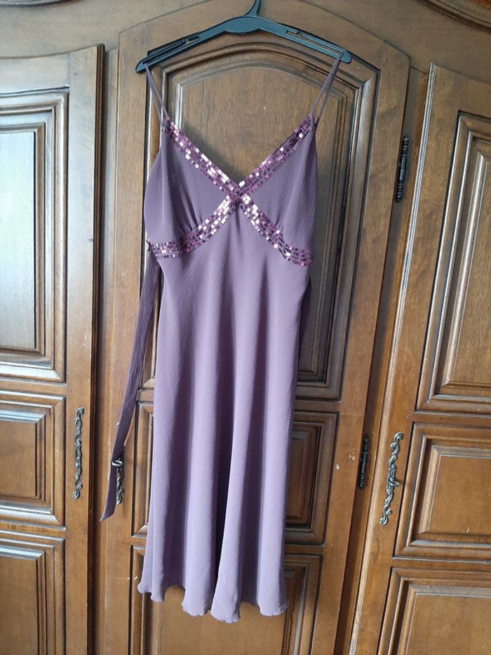 robe cocktail doublée fines bretelles