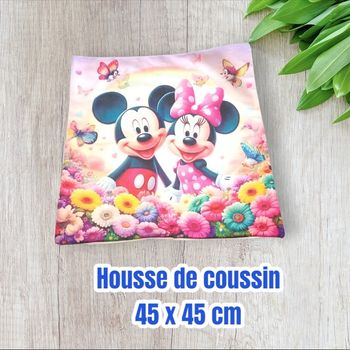 Housse de coussin Minnie et Mickey mouse Disney