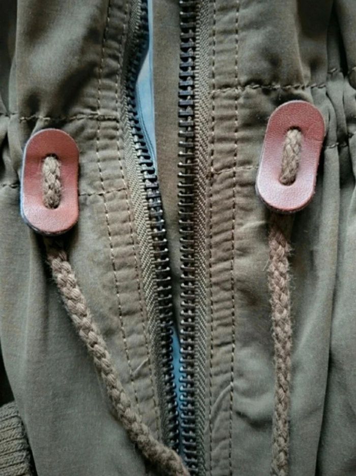 Parka longue kaki Stradivarius S 36 - photo numéro 9