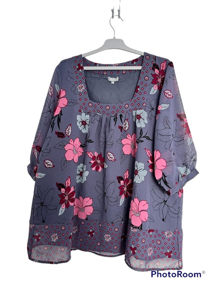 Tunique femme bleu bonheur taille 48