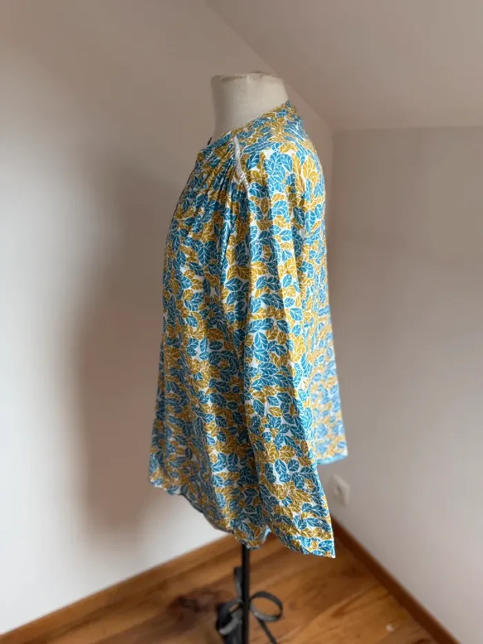 Superbe blouse neuve fluide fleurie en coton et viscose Season neuve 🌸 44 XXL - photo numéro 4