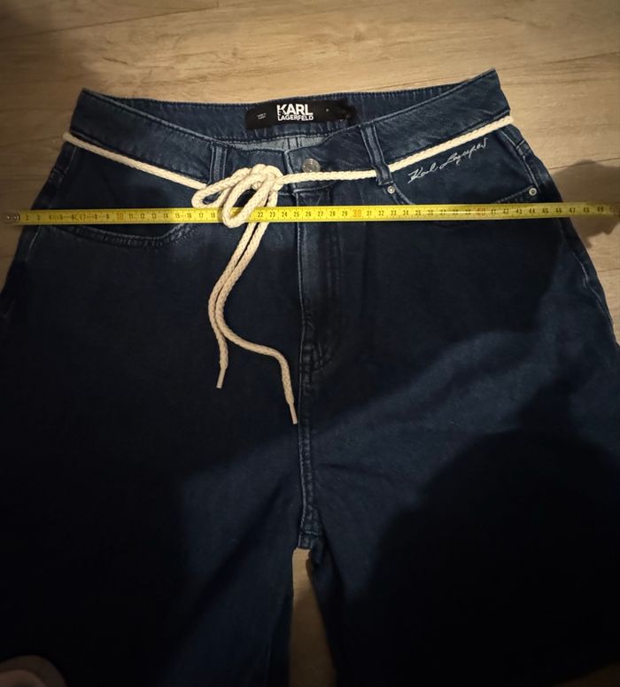 Short en jean taille haute bleu denim Karl Lagerfeld - photo numéro 9