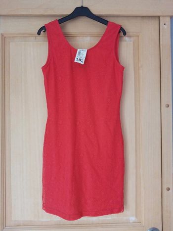 Robe dentelle rouge femme Kiabi taille M 38 neuf