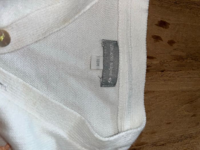 Gilet blanc 18M garçon - photo numéro 3