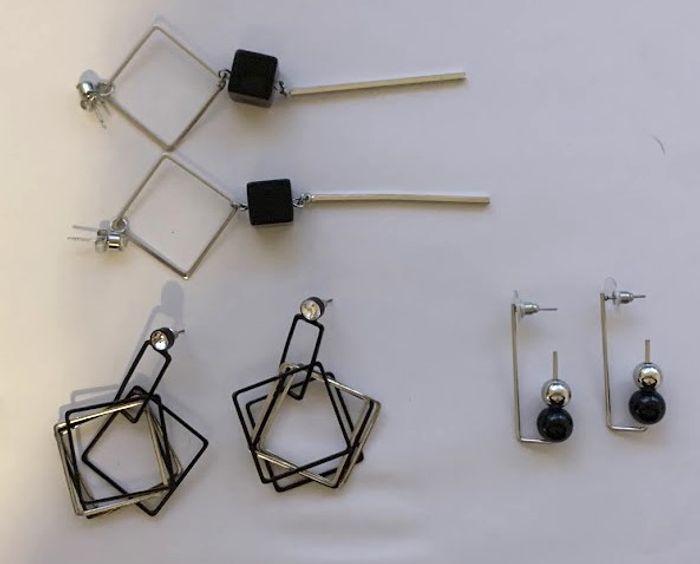 - lot de 3 paires de Boucle d'Oreille pendantes