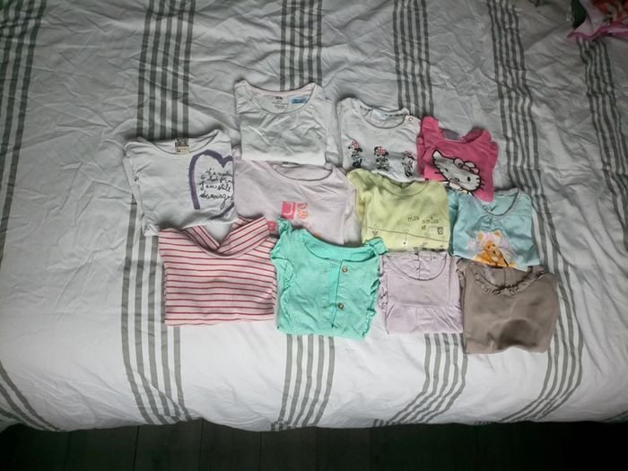Lot de 11 t-shirts manches longues 2 ans