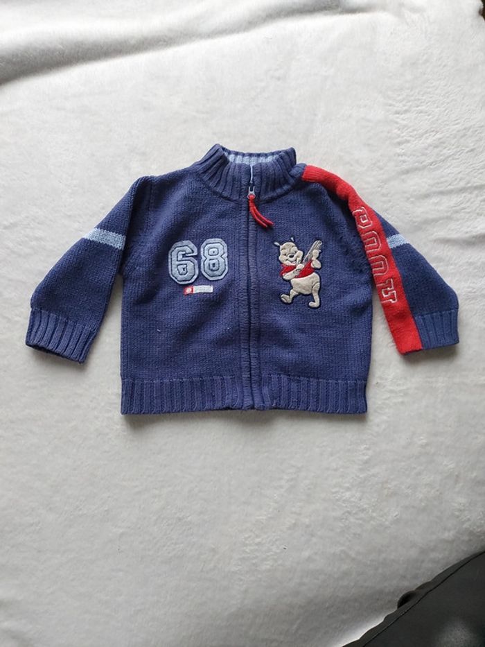 Gilet zip winny l ourson 6 mois