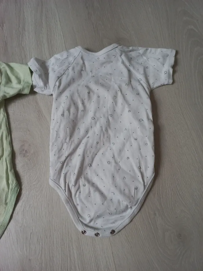 Lot de 2 bodys manches courtes 12 mois - photo numéro 4