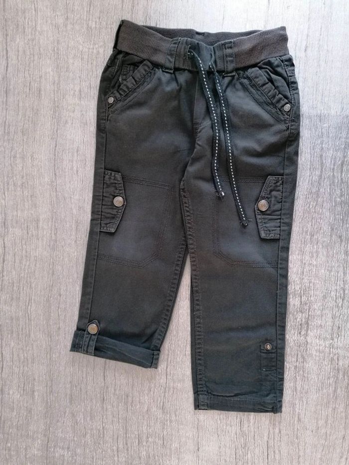 Pantalon retroussable gris anthracite 3 ans