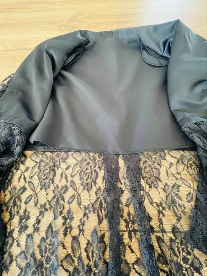 Veste blazer smoking dentelle vintage - photo numéro 8