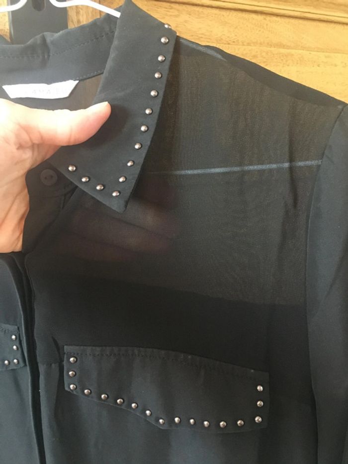 Chemisier noir clou clouté et voile noir Camaïeu - photo numéro 3