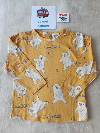T-shirt 36 mois tape a l' oeil