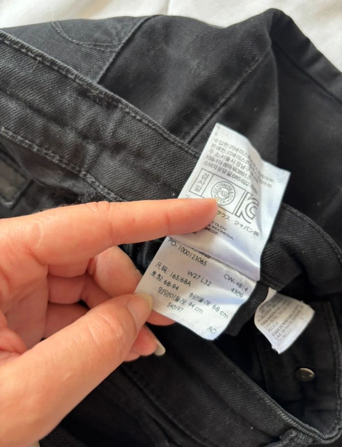 Jean levi’s noir demi curve slim femme mi taille / taille basse taille S/36 L32 - photo numéro 10