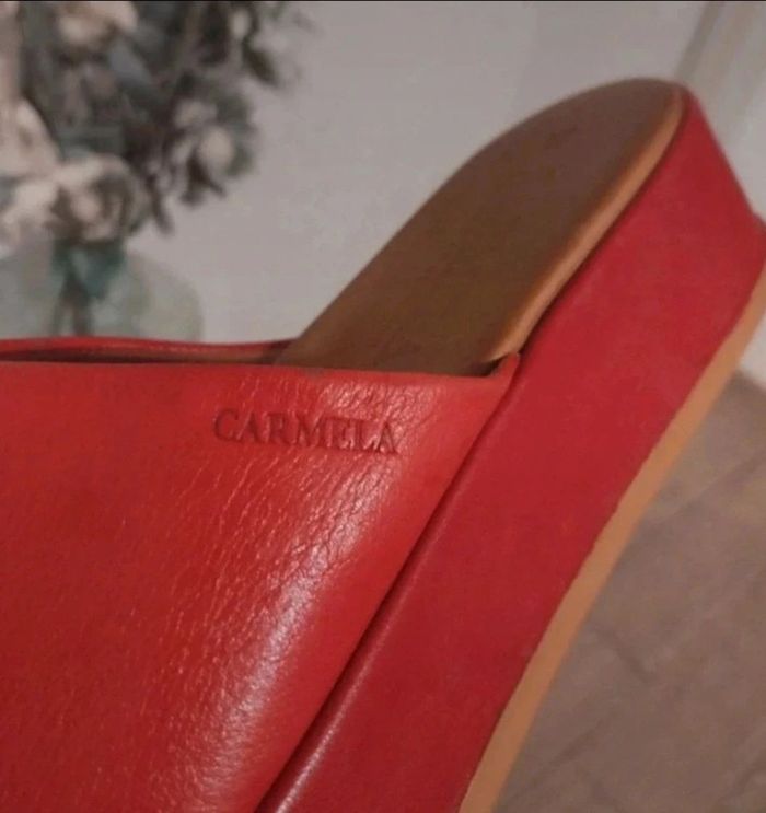 Mules cuir rouge Carmela - photo numéro 6