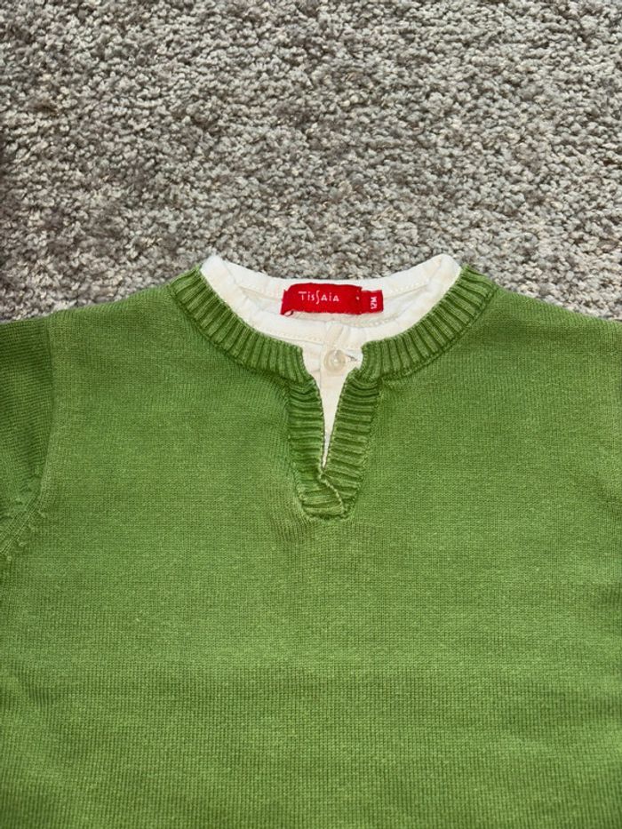 🌺Pull en maille vert Taille 12mois/80cm🌺 - photo numéro 2