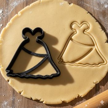 Emporte-pièce Robe de Mariée 8 cm pour biscuits et pâtisserie