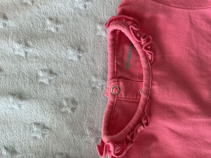 teeshirt manches longues rose uni 12 mois orchestra impression sur manches - photo numéro 7
