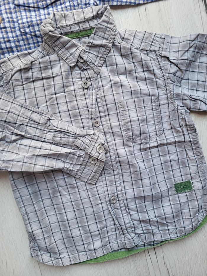 Lot de 2 chemises à carreaux garçon 3ans - photo numéro 2