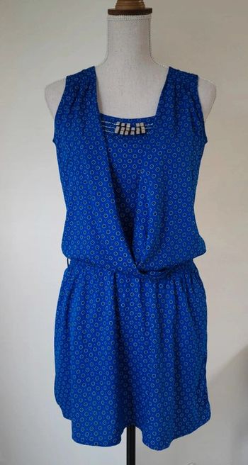 Robe sans manches bleu électrique à motifs K Woman Taille 36 38