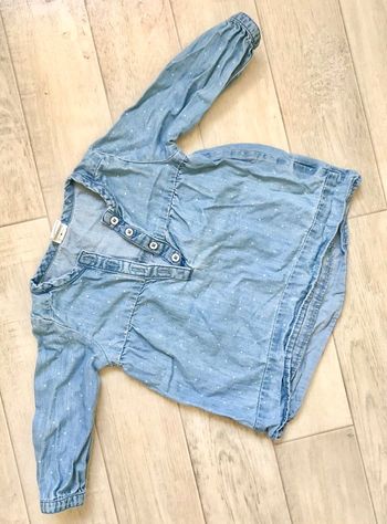 Blouse en jeans à pois 6mois (H&M)