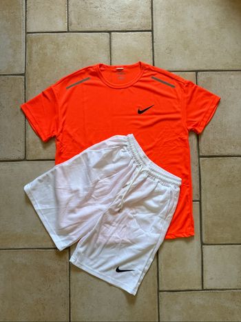 Ensemble running style Nike - Orange et blanc