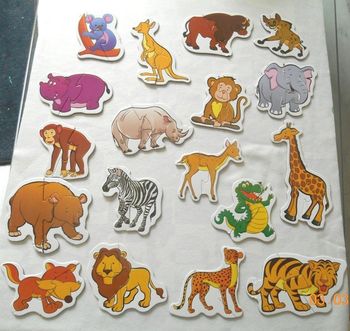 Puzzles 2 pieces x18 animaux