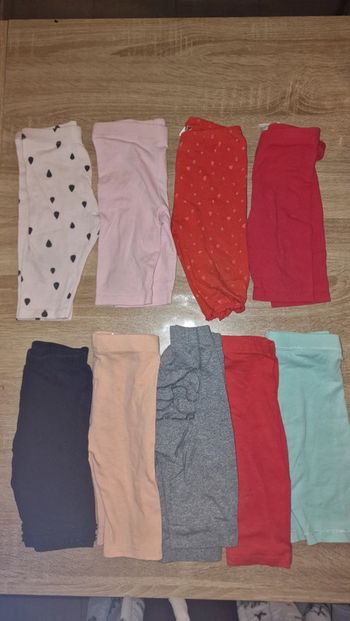 Lot de 9 leggings court 18 mois