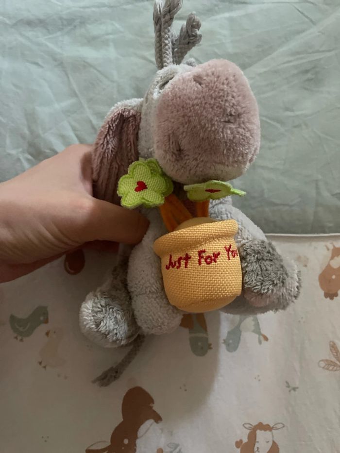 Peluche bourriquet gris clair - photo numéro 4