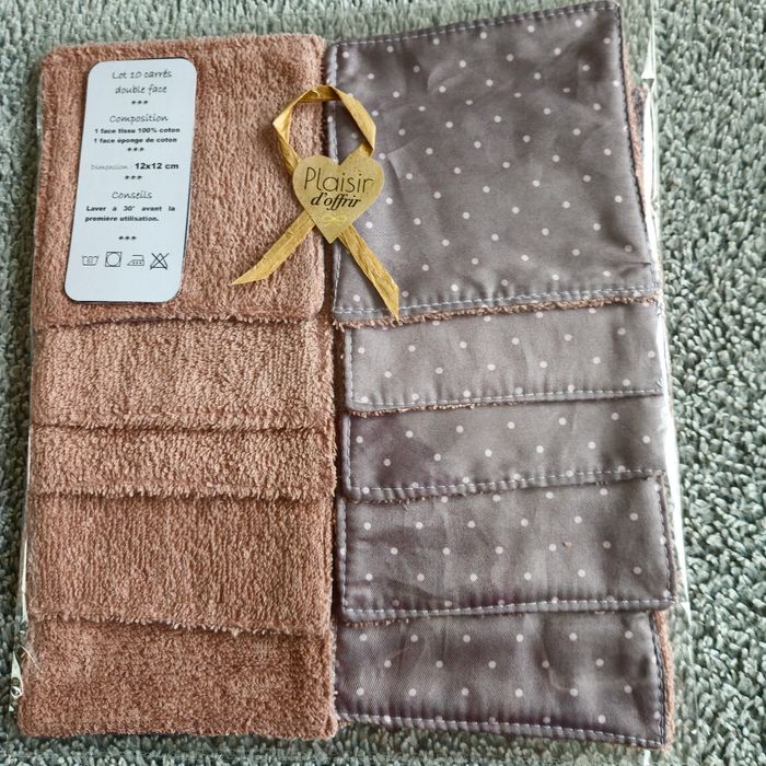 10 lingettes lavables 12x12 cm