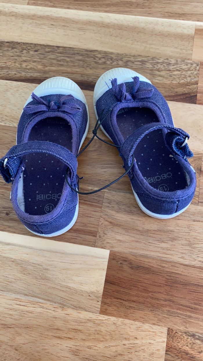 Chaussures bleues pailletées - photo numéro 2