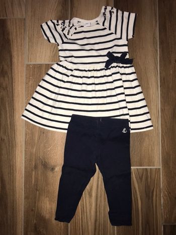 Ensemble robe et legging tb état petit bateau