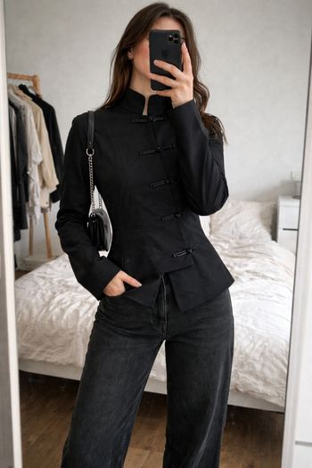 Veste blazer noir Japan style 