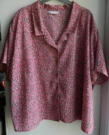 Chemisier manches courtes grande taille 62 "Marie de Marcille"