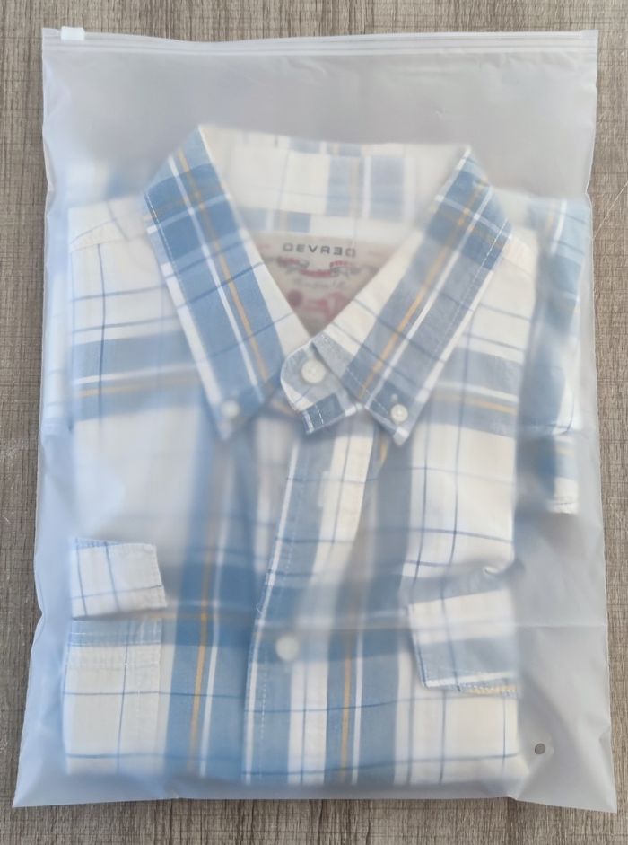 Chemise à carreaux à manches longues pour homme marque Devred couleur bleu et blanc taille XL - photo numéro 8