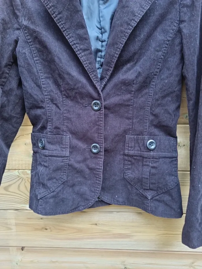 Veste en velours noir taille 38 - photo numéro 7