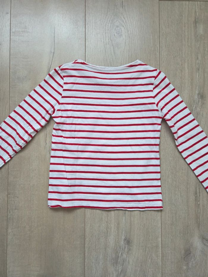 T-shirt rayé rouge 6 ans - photo numéro 4