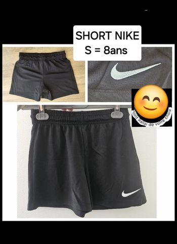Short noir taille s =8 ans nike enfant foot sport
