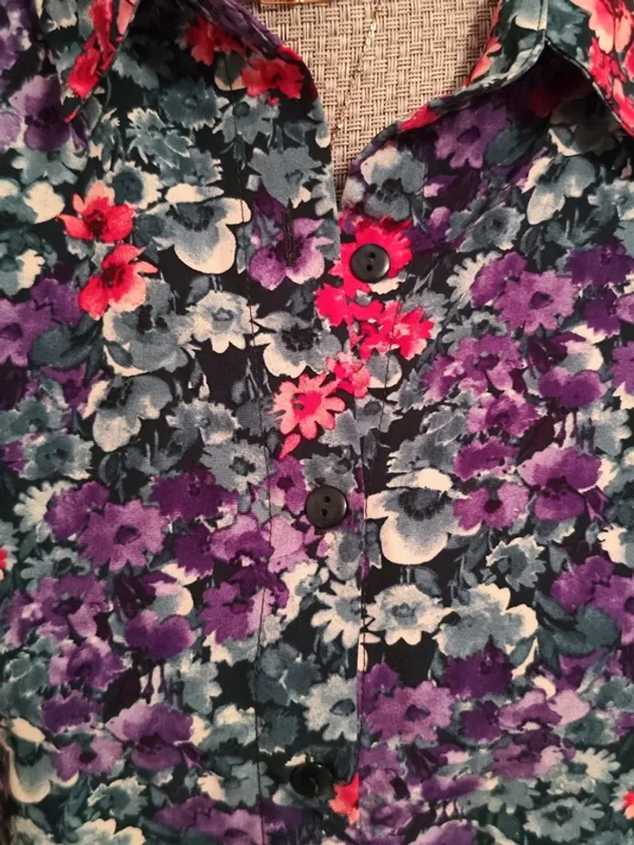 Chemise à fleurs, Cerise Blue - photo numéro 4