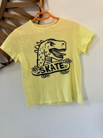 T-shirt jaune Dino garçon 8 ans DPAM 