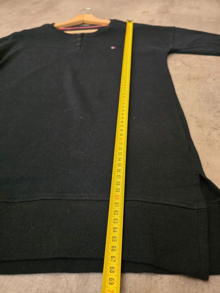 Sweat Tommy Hilfiger noir boutonné col rond XS / casual confortable - photo numéro 10