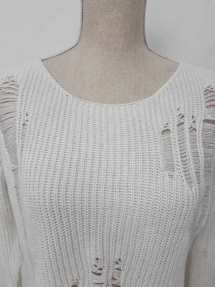 Pull blanc en maille Berenice T36 - photo numéro 3
