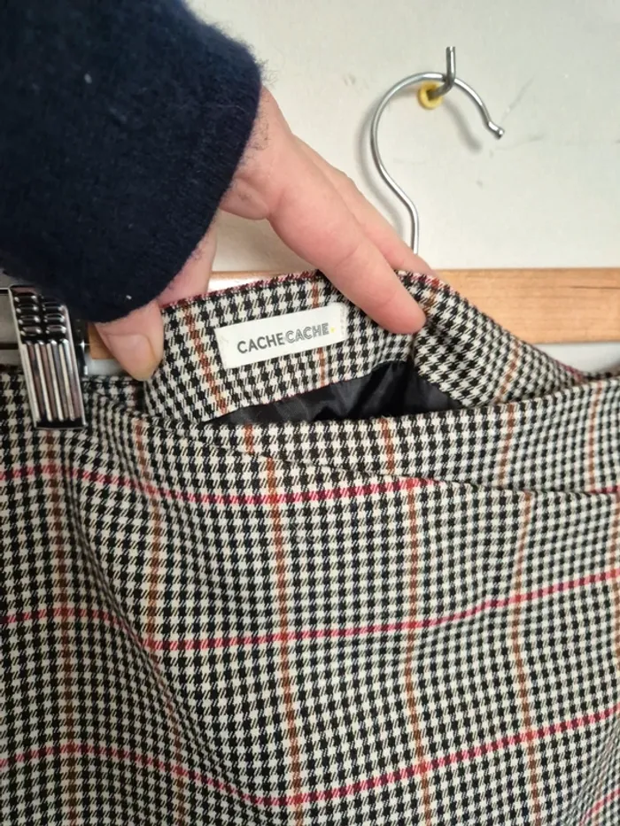 jupe à carreaux cache-cache taille 34 - photo numéro 2