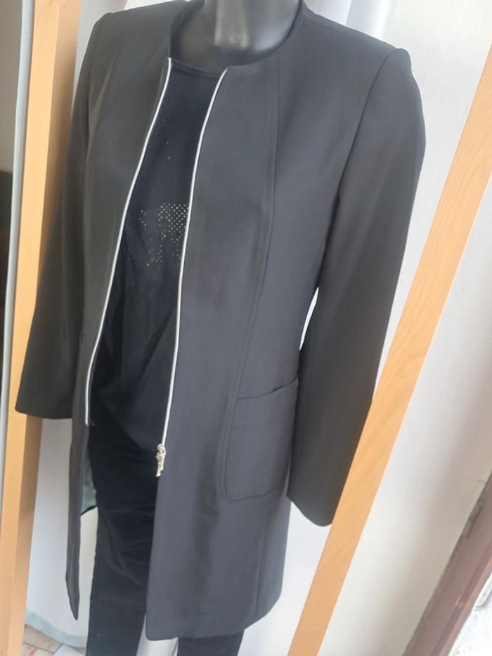 Patrick Mendes veste longue noire T.36/38 - photo numéro 3