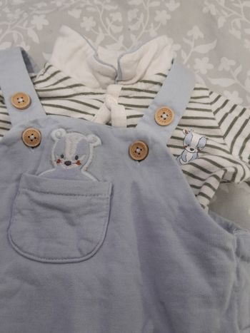 Ensemble salopette sergent major 6 mois