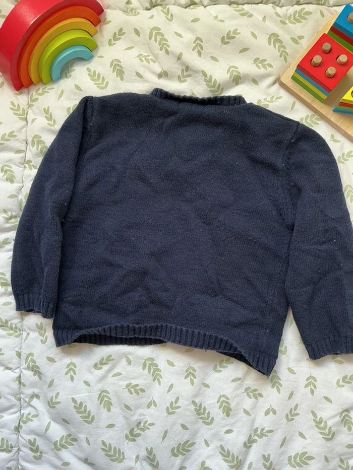 gilet marine avec broderie 36 mois bout'chou - photo numéro 7