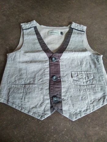 Gilet sans manches gris clair Ikks 3 ans