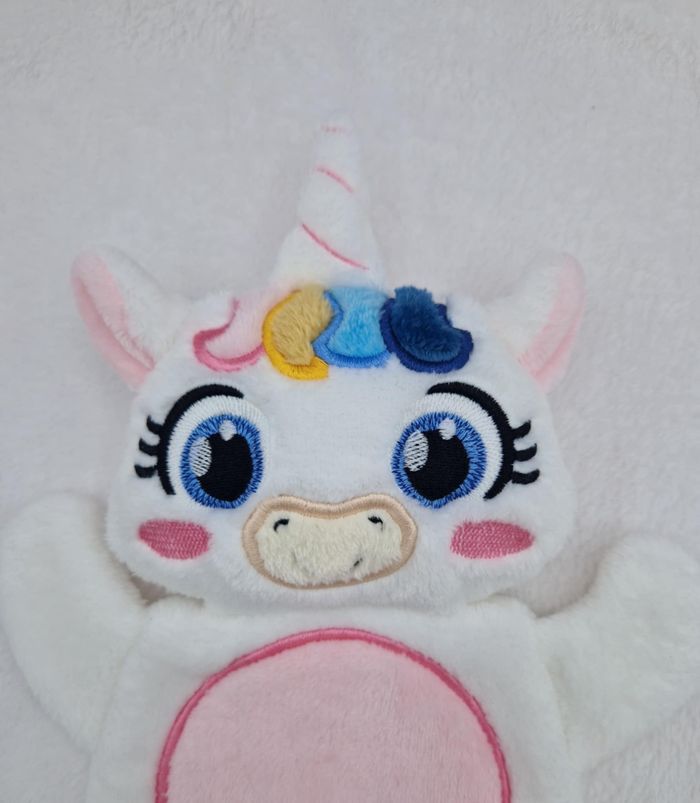 Joli doudou plat Licorne - photo numéro 3