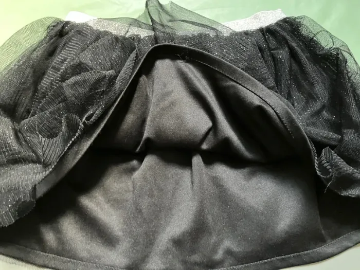 Ensemble tee-shirt blanc ML + jupe noire en tulle 24-36mois - photo numéro 5