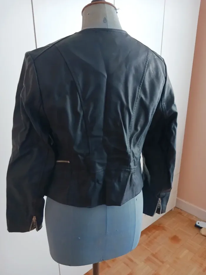 Veste simili cuir femme - photo numéro 4